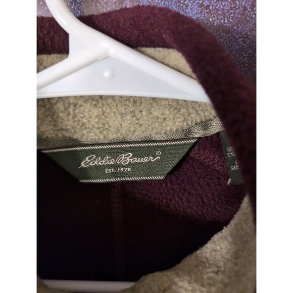 Eddie Bauer Polartec Fleece Full Zip Vest Men's Purple Size S Zip Pockets - Picture 2 of 9